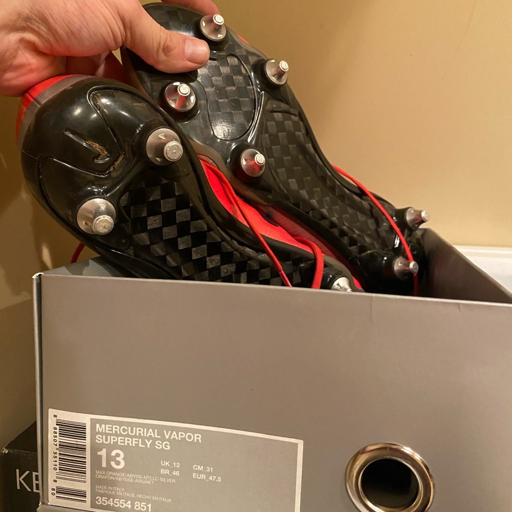 🟥⬜️NIKE MERCURIAL VAPOR SUPERFLY 1 SG - SZ 13
